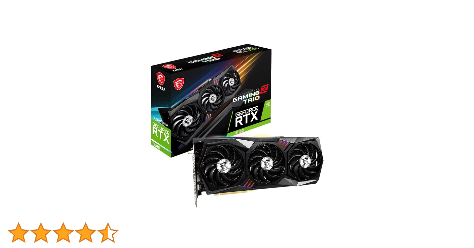 Amazon | MSI GeForce RTX 3080 GAMING Z TRIO 12G LHR グラフィックス